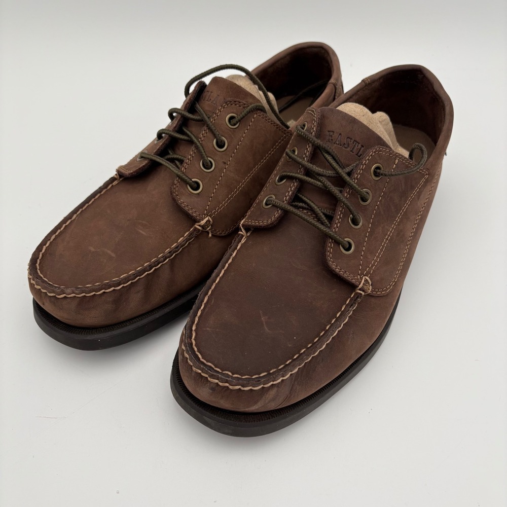 Eastland Mens Falmouth Bomber‎ Brown Leather Boat Shoes Size 12D